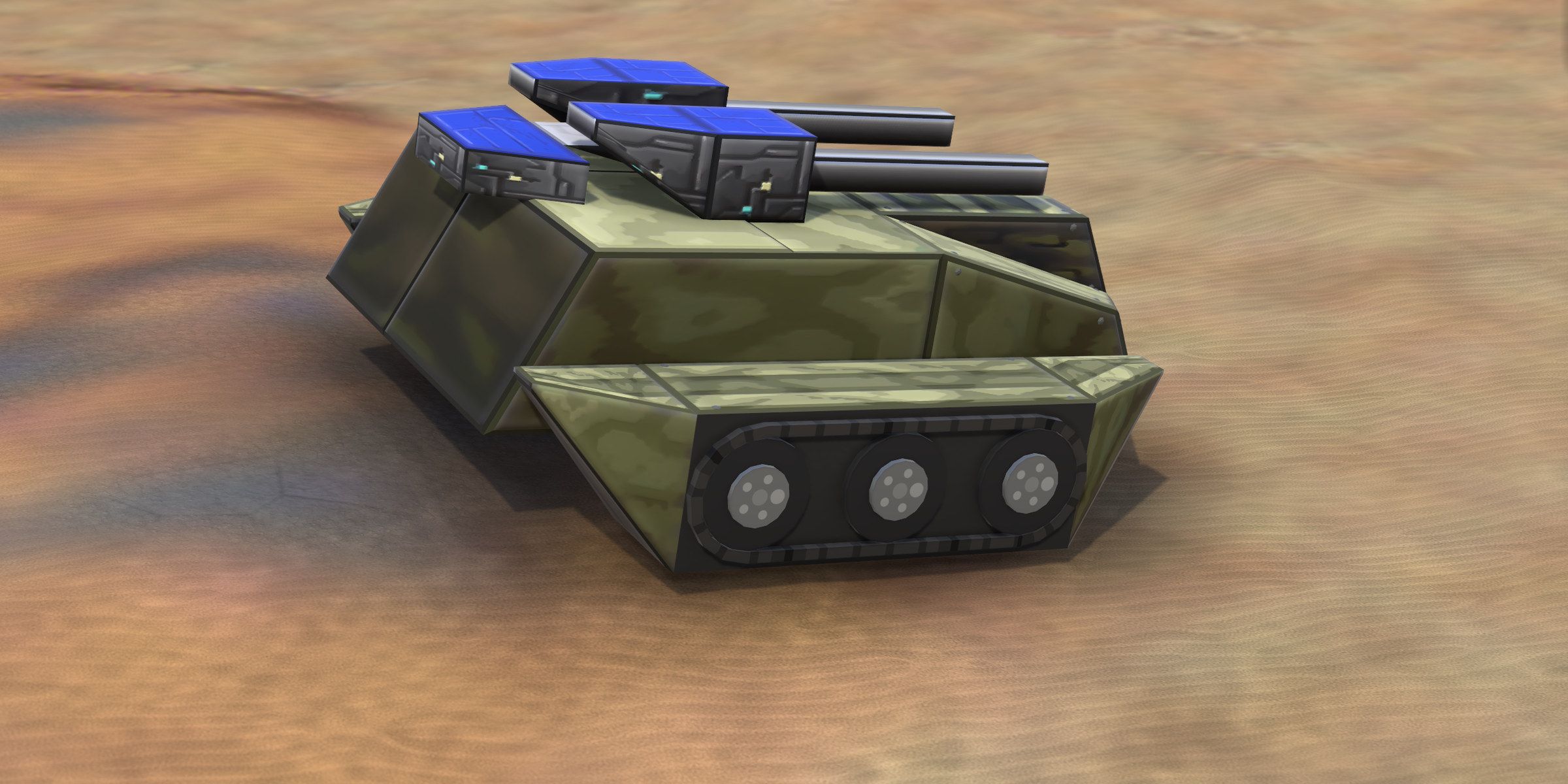 The same Bulldog in Reborn: armour plates, bolts and road wheels, its metal repainted